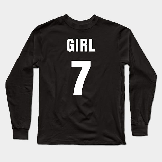 GIRL NUMBER 7 FRONT-PRINT Long Sleeve T-Shirt by mn9